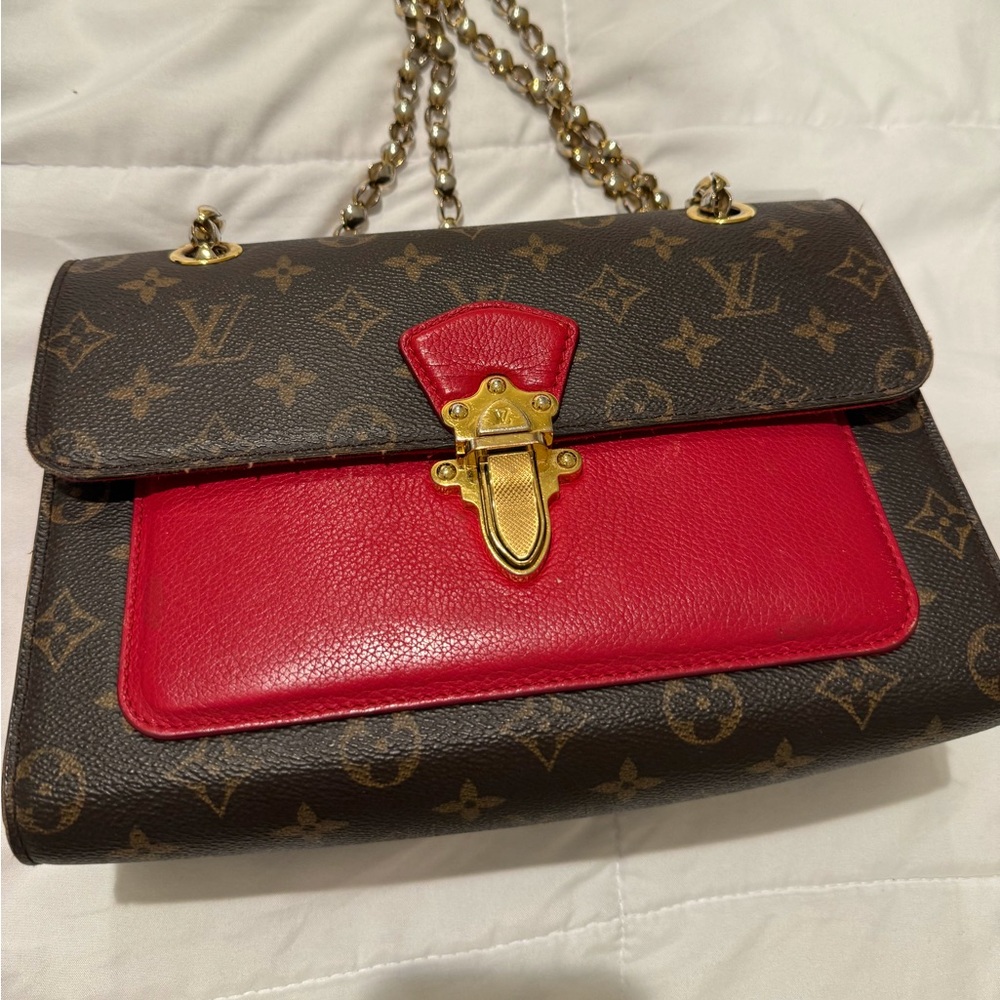 Louis Vuitton Monogram Victoire Shoulder Chain Bag Cherry